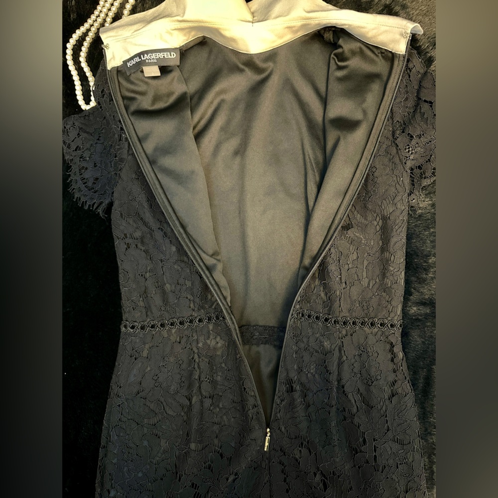 Karl Lagerfeld Lace Dress Size 2 - Picture 8 of 9